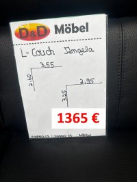 Ecksofa mit 7-facher Kopfteilverstellung, Softlux/Kunstleder Schwarz-Weiß - Bild 3