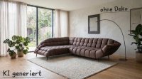 Ecksofa Braun mit motorischem Sitzvorzug - Bild 1