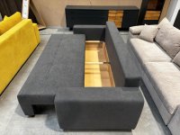 NEU Schlafsofa Federkern & Bettkasten Grau - Bild 2