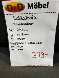 NEU Schlafsofa Federkern & Bettkasten Grau - Bild 4