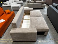 Schlafsofa Federkern mit Bettkasten Cord Cappuccino - Bild 5