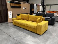 Schlafsofa Gelb mit Federkern & Bettkasten - Bild 5
