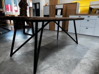 Esstisch Altholz Akazie 181x91 cm X-Gestell Schwarz - Bild 4