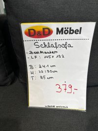 Schlafsofa Anthrazit mit Federkern & Bettkasten - Bild 3