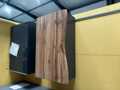 Küchen-Hängeschrank Baumkante 50x34x90cm grau/eiche