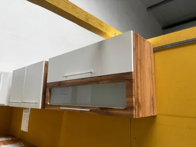 Küchen-Hängeschrank Wotaneiche-weiß 110x34x57 cm