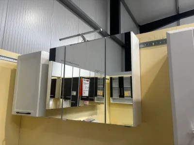 Spiegelschrank LED Weiß 80x21x64 cm