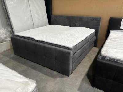 Boxspringbett 200x200 cm mit Topper & 2x Bettkasten