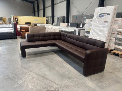 Elegante Eckbank Kunstleder SOFTLUX – Schoko