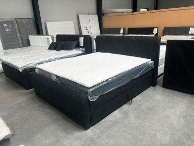 Boxspringbett 180x200 mit Topper & 2x Bettkasten