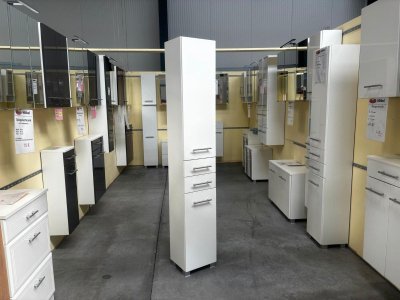 Hochschrank Hochglanz Weiß – Badmöbel