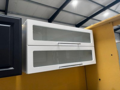 110 cm Klapp-Hängeschrank Küchenschrank weiß matt