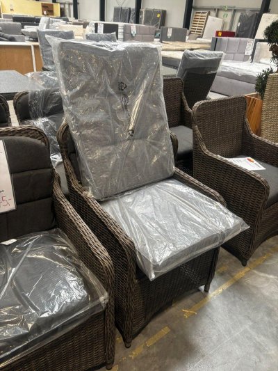 2-tlg. Outdoorkissen-Set grau – Sitz- & Rückenkissen