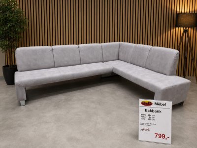 Elegante Eckbank in Hellgrau – 264 × 197 cm