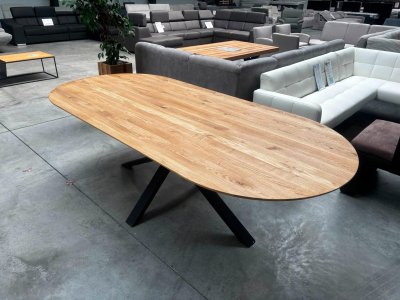 Esstisch oval 240x100 cm Eiche massiv