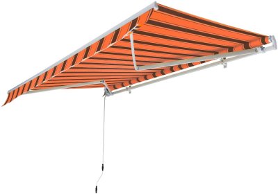 Gelenkarm-Markise 195x150 cm orange-braun