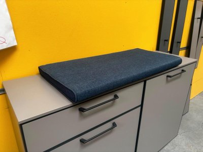 VOSS Möbel Sitzkissen Webstoff Jeansblau 80x38cm