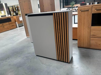 Schuhschrank Wittenbreder Grau Matt/Eiche 87x30x104 cm