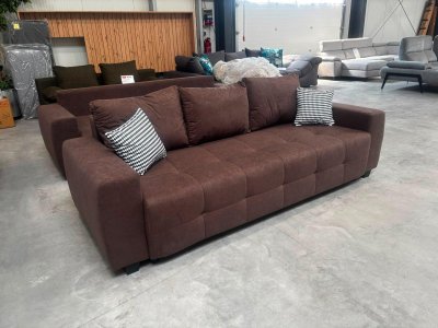 Schlafsofa mit Federkern & Bettkasten – Dunkelbraun