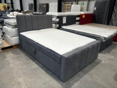 Boxbett 140x200 cm mit 2 Bettkästen & Topper