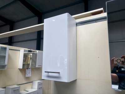Hängeschrank HG Badschrank Weiß Hochglanz 30x64x21 cm