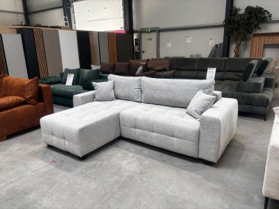 Schlafsofa Eckcouch silbergrau mit Bettkasten & Schlaffunktion