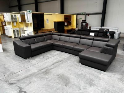 XXL Wohnlandschaft U-Form 9-fach Kopfverstellung