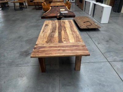 Ausziehbarer Esstisch Sheesham massiv 160-200x90 cm