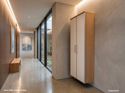 Voss Hänge-Garderobe Eiche Bianco / Optiweiß Glas