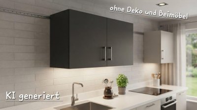 Hängeschrank Küchenmöbel 100 cm Graphit Grau Matt Neuware