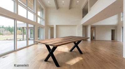 Esstisch Altholz Akazie 220x100 cm massiv X-Gestell