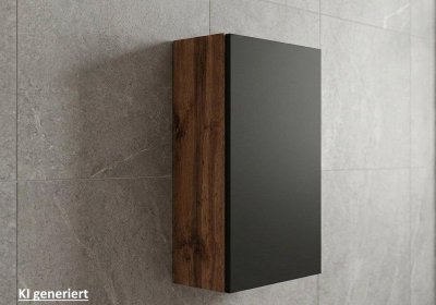 Bad-Hängeschrank Wotan Eiche / Grau matt 40x64 cm